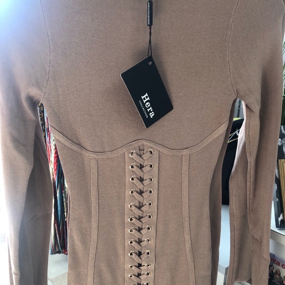 Ribbed Corset Bodycon dress - Picture 3 of 4